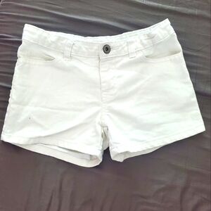 Faded‎ Glory white jean shorts size 8 GIRLS